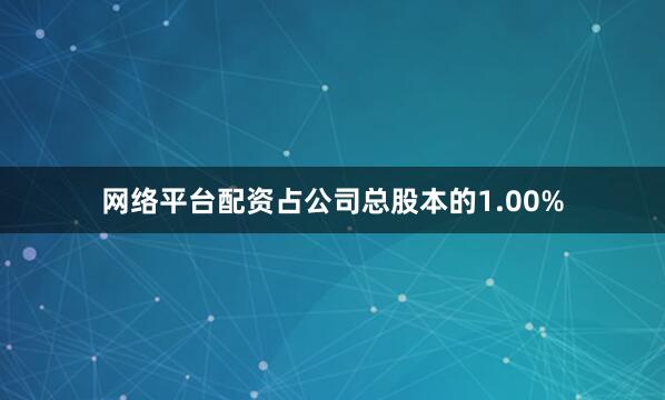 网络平台配资占公司总股本的1.00%